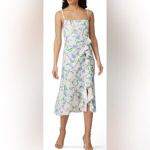 NWOT Prabal Gurung Side Ruffle Floral Dress